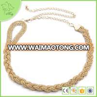 2016 high quality gold waist chain belt for women dress